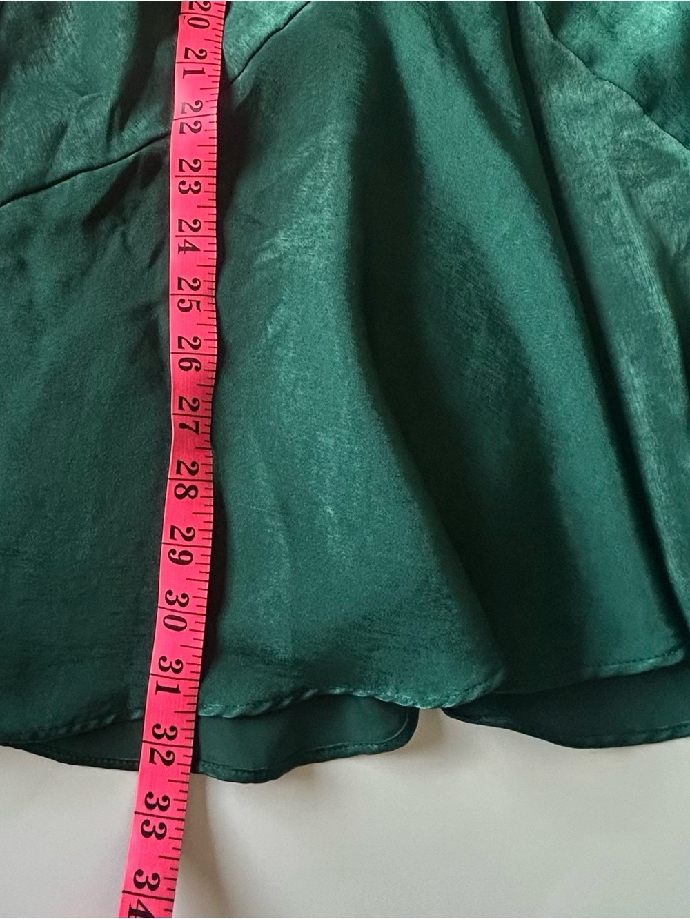 Emerald Green Satin Midi Skirt - Picture 8 of 8